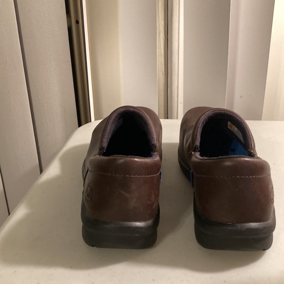 Timberland Pro Anti Fatigue Technology ESD “Newbury” Leather Slip On Loafer Clog - Picture 3 of 10